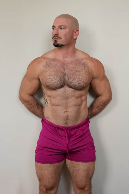 Karma 2" Short Shorts with Zipper Pockets - Miss Magenta
